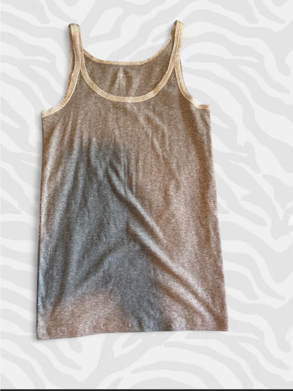 Calvin Klein Metallic silver Tank Top